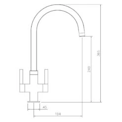 Abode Pico Monobloc Kitchen Mixer Tap Matt Black -Home Furnishings abode at2095 4