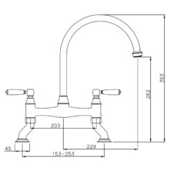 Abode Astbury Bridge Kitchen Mixer Tap Chrome 7 Abode Astbury Bridge Kitchen Mixer Tap Chrome -Home Furnishings abode at3008 3