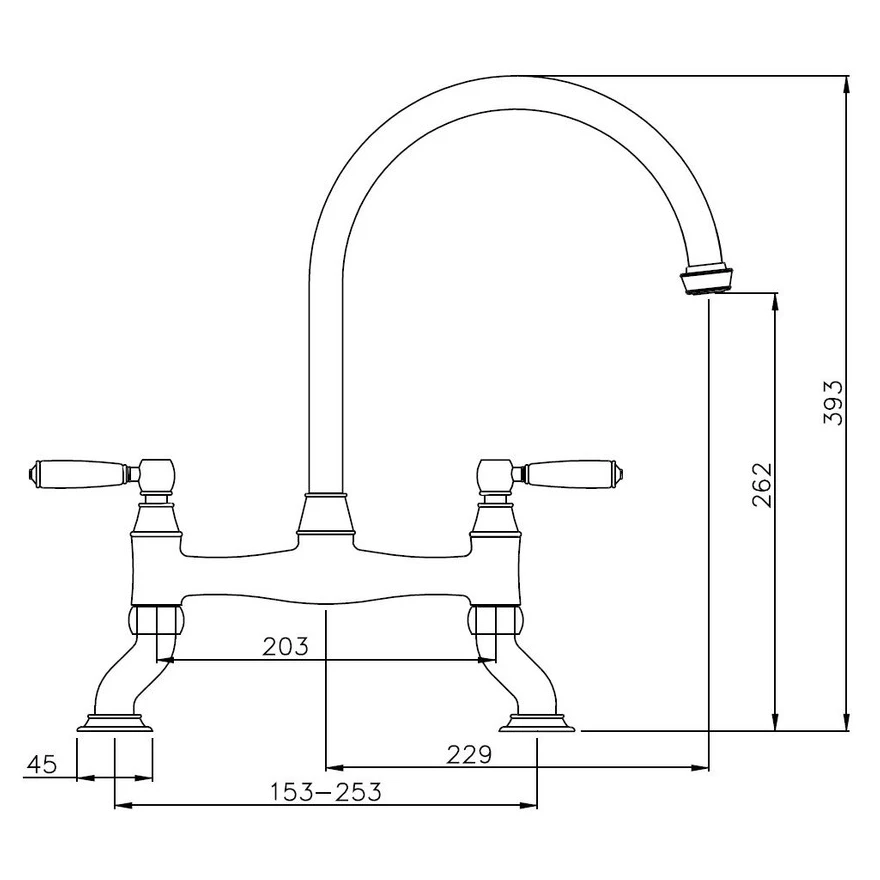 Abode Astbury Bridge Kitchen Mixer Tap Chrome 5 Abode Astbury Bridge Kitchen Mixer Tap Chrome - Image 3