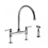 Abode Brompton Dual Lever Bridge Mixer With Handspray Chrome -Home Furnishings abode at3021