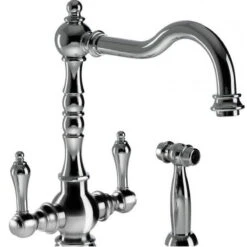 Abode Bayenne Dual Lever Mono Sink Mixer With Handspray Chrome