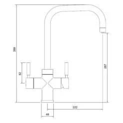 Abode Prostyle 3 IN 1 Quad Spout Kitchen Tap Brushed Nickel -Home Furnishings abode pt1112 4