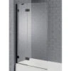 Aquadart Venturi 8 Hinged Bath Screen Black -Home Furnishings aquadart aq6002 blk