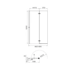 Aquadart Venturi 6 Hinged Bath Screen Left Hand 5 Aquadart Venturi 6 Hinged Bath Screen Left Hand -Home Furnishings aquadart aq6003l 2