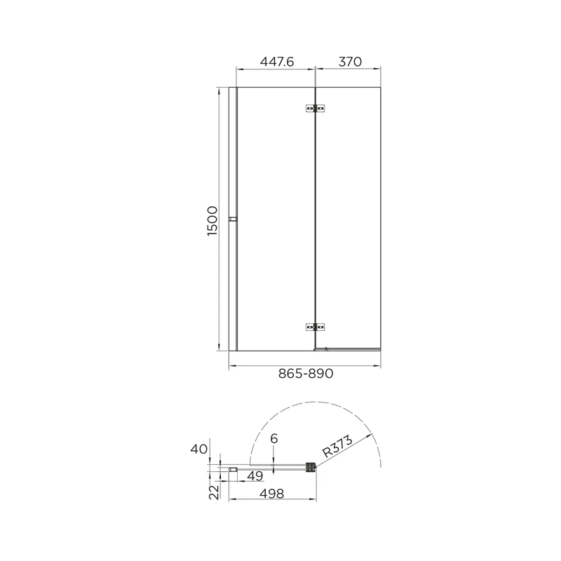 Aquadart Venturi 6 Hinged Bath Screen Left Hand 4 Aquadart Venturi 6 Hinged Bath Screen Left Hand - Image 2