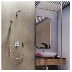Aqualisa Dream Thermostatic Shower With Adjustable & Wall Head Round -Home Furnishings aqualisa drmdcv2adfwrnd 3