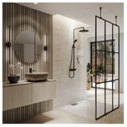 Aqualisa Midas 220 Shower Column Matt Black -Home Furnishings aqualisa md220scmb 3