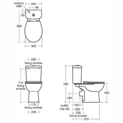Armitage Shanks Sandringham 21 Toilet With 4/2.6 Litre Cistern & Soft Close Seat 9 Armitage Shanks Sandringham 21 Toilet With 4/2.6 Litre Cistern & Soft Close Seat -Home Furnishings armitage shanks e822101 e899901 s298501 4