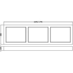 Bayswater Pointing White 1800mm Bath Front Panel 5 Bayswater Pointing White 1800mm Bath Front Panel -Home Furnishings bayswater bayf139 2