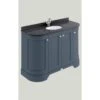 Bayswater 1200mm 4 Door Curved Basin Cabinet Blue -Home Furnishings bayswater bayf165
