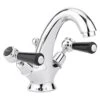 Bayswater Black Mono Basin Mixer With Lever & Dome Collar -Home Furnishings bayswater bayt345