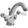Bayswater White Mono Basin Mixer With Lever & Hex Collar 2 Bayswater White Mono Basin Mixer With Lever & Hex Collar -Home Furnishings bayswater bayt405