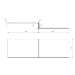 BC Designs SolidBlue 1700mm L Shape Bath Panel -Home Furnishings bcdesigns baip013 2