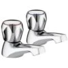 Bristan Club Basin Taps – Metal Heads -Home Furnishings bristan vac12cmt