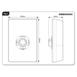 Triton Aspirante 8.5kW Contemporary Electric Shower White Gloss -Home Furnishings btl dice0036 3