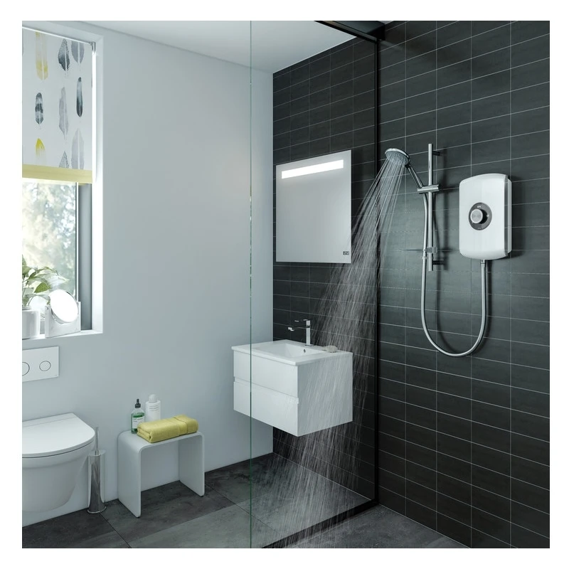 Triton Amore Electric Shower 9.5kW Brushed Steel 4 Triton Amore Electric Shower 9.5kW Brushed Steel - Image 2