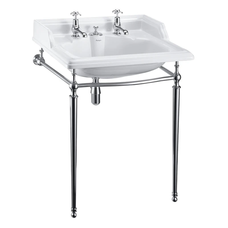 Burlington Classic 65cm 2 Hole Basin & Stand 3 Burlington Classic 65cm 2 Hole Basin & Stand