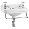 Burlington Edwardian 51cm 2 Hole Cloakroom Basin & Towel Rail -Home Furnishings burlington b8 t6chr