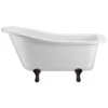 Burlington Buckingham Slipper Bath With Classic Black Feet