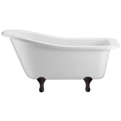 Burlington Buckingham Slipper Bath With Classic Black Feet