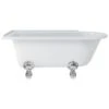 Burlington Hampton 150cm Left Handed Shower Bath, Luxury Feet -Home Furnishings burlington l1c e20