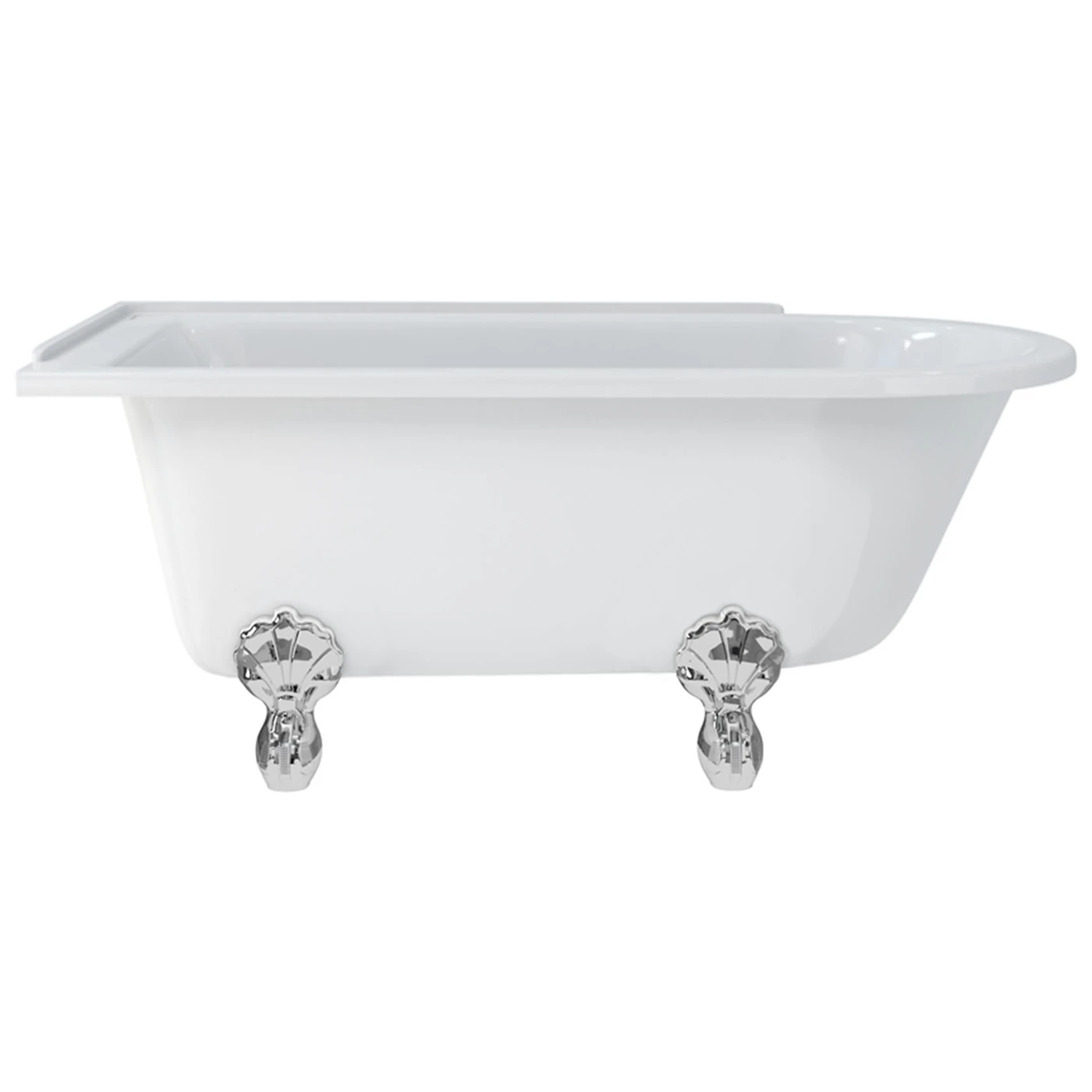 Burlington Hampton 150cm Left Handed Shower Bath, Luxury Feet 3 Burlington Hampton 150cm Left Handed Shower Bath, Luxury Feet