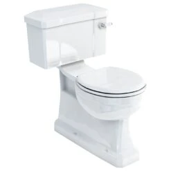 Burlington S Trap Close Coupled Toilet, 52cm Rear Entry Lever Cistern