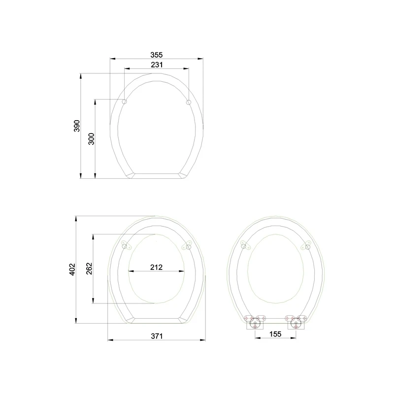 Burlington Matt Black Soft Close Toilet Seat 4 Burlington Matt Black Soft Close Toilet Seat - Image 2