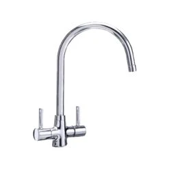 Carron Phoenix Alba Dual Lever Kitchen Sink Mixer Tap Chrome