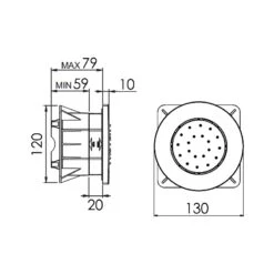 Cifial Round Concealed Body Jet Chrome -Home Furnishings cifial 1966040 2