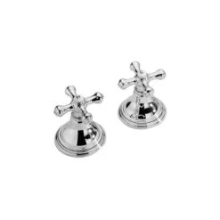 Cifial Edwardian Pair Of Deck Bath Valves Chrome