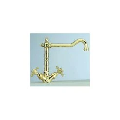 Clearwater Baroc Mono Sink Mixer With Swivel Spout English Gold