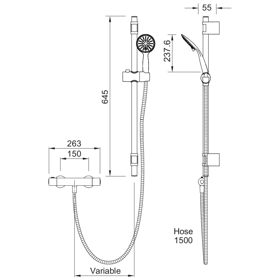 Deva Kestrel MK2 Cool To Touch Bar Shower With Kit 4 Deva Kestrel MK2 Cool To Touch Bar Shower With Kit - Image 2