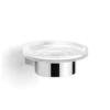 Essentials Urban Soap Dish Holder With Round Glass Dish -Home Furnishings essential ea28015