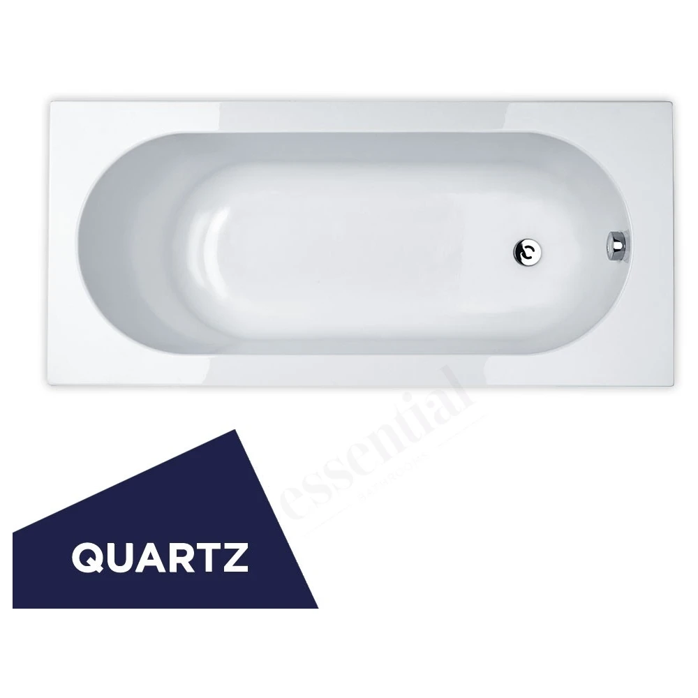 Essential Kingston Rectangular Bath Quartz 1700x750mm 0 Tap Hole 3 Essential Kingston Rectangular Bath Quartz 1700x750mm 0 Tap Hole