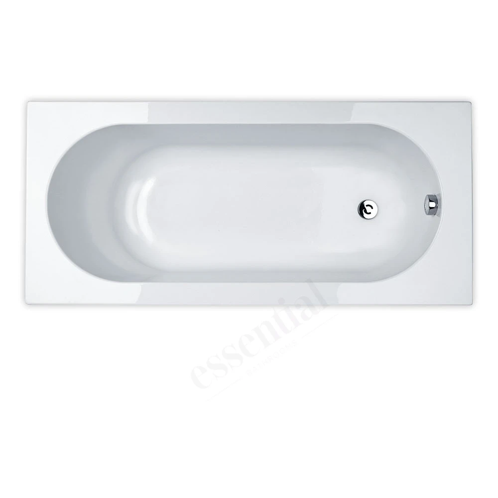 Essential Kingston Rectangular Bath 1800x800mm 0 Tap Holes White 3 Essential Kingston Rectangular Bath 1800x800mm 0 Tap Holes White