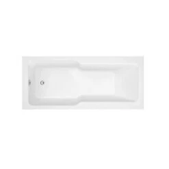 Essential Newham Quartz 1700x750mm Straight Shower Bath