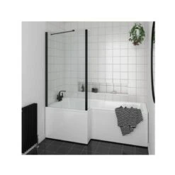 Essential Kensington 1500x850mm Shower Bath Pack Left Handed