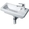 Essential Ivy Slimline Basin Only 450mm Right 1 Tap Hole White 1 Essential Ivy Slimline Basin Only 450mm Right 1 Tap Hole White -Home Furnishings essential ec7010