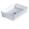 Essential Lavender Square Vessel Basin 550mm 0 Tap Hole White -Home Furnishings essential ec8002