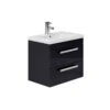 Essential Nevada 600mm 2 Drawer Wall Unit & Basin Indigo Gloss 2 Essential Nevada 600mm 2 Drawer Wall Unit & Basin Indigo Gloss -Home Furnishings essential efp304in
