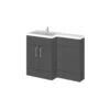 Essential Nevada L Floor Unit & Basin Grey Left Hand -Home Furnishings essential efp309gr