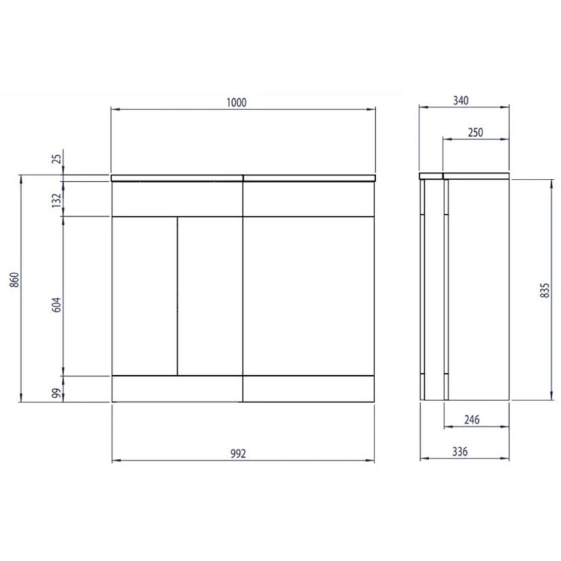 Essential Montana L-Shape 1000mm Urban Grey Right Hand Vanity Unit 4 Essential Montana L-Shape 1000mm Urban Grey Right Hand Vanity Unit - Image 2