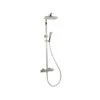 Essential Nine Xtreme Square External Thermostatic Shower Chrome -Home Furnishings essential et1903