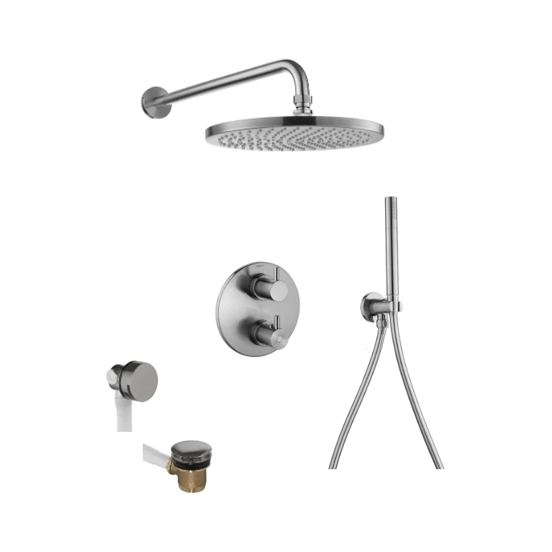 Flova Levo 3 Way Shower Set With Overflow Filler Round Brushed Nickel 3 Flova Levo 3 Way Shower Set With Overflow Filler Round Brushed Nickel