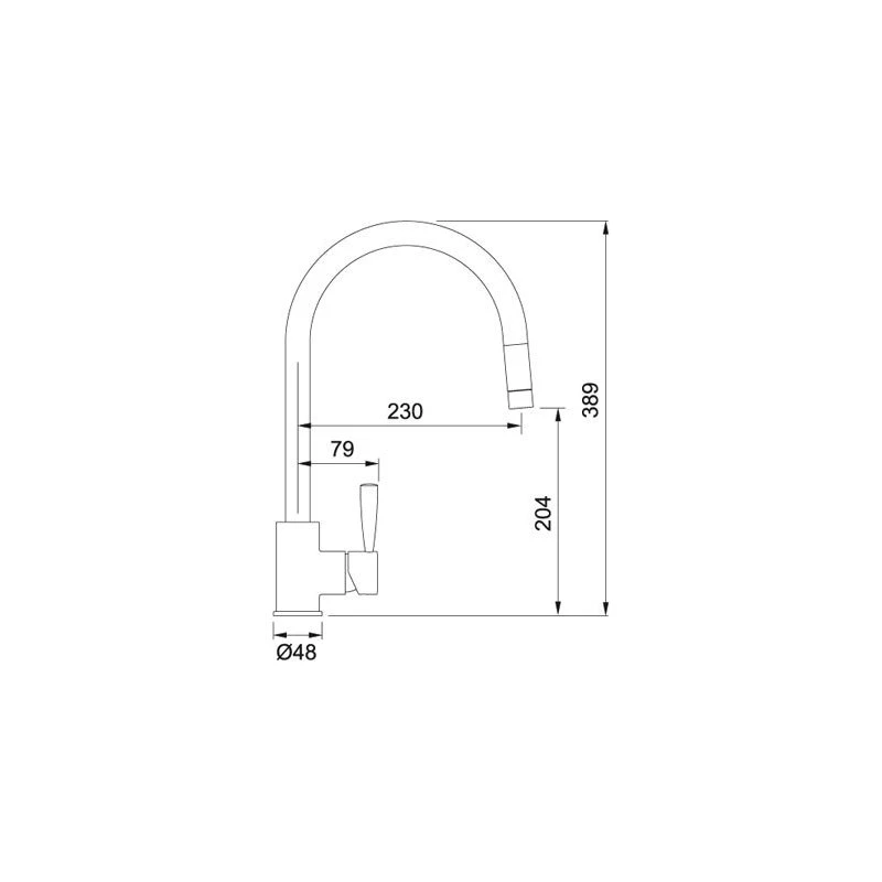 Franke Fuji Pull Out Nozzle Kitchen Sink Mixer SilkSteel 4 Franke Fuji Pull Out Nozzle Kitchen Sink Mixer SilkSteel - Image 2
