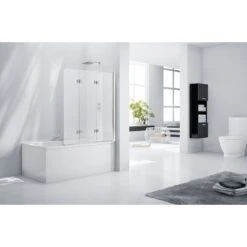 Frontline Aquaglass 6mm Tinted Glass 3 Fold Bath Screen RH