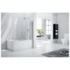 Frontline Aquaglass 6mm Frameless Bath Screen With 4 Folding Panels Right