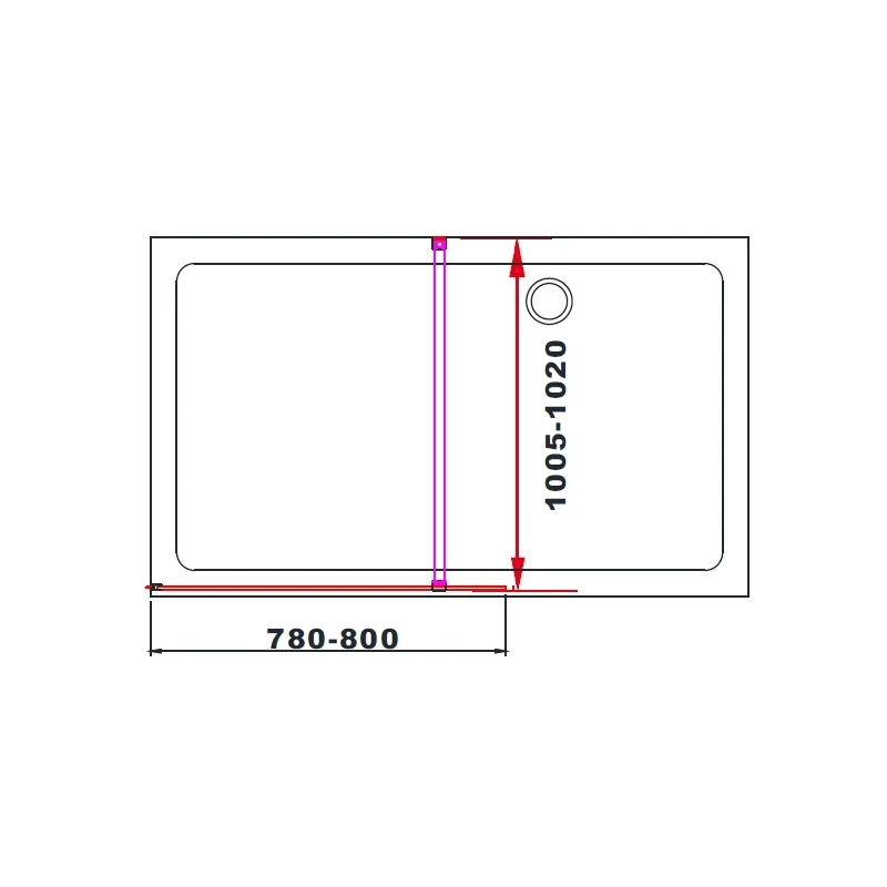 Frontline Aquaglass Black 800mm Walk-In Front Panel 10mm Clear Glass 4 Frontline Aquaglass Black 800mm Walk-In Front Panel 10mm Clear Glass - Image 2