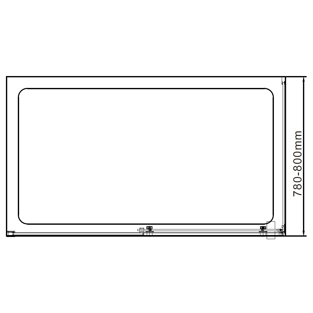 Frontline Aquaglass Linear Slider Side Panel 800mm 4 Frontline Aquaglass Linear Slider Side Panel 800mm - Image 2